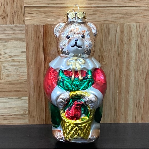 2002 Handblown Mercury Glass Bear Personalized Ornament - Picture 6 of 13